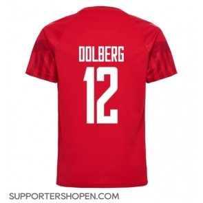 Danmark Kasper Dolberg #12 Hemma Matchtröja VM 2022 Kortärmad